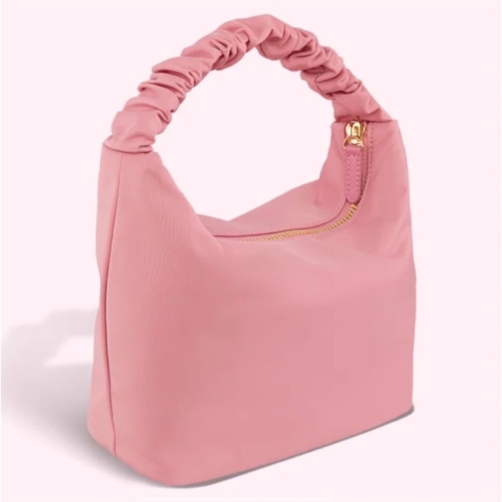 Stoney Clover Lane Scrunch Handle Purse Mauve Pink Nylon‎
